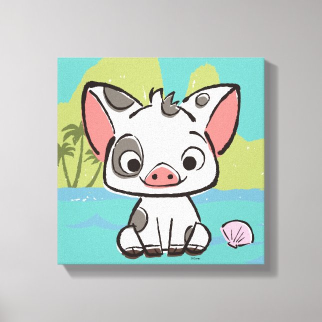 Toile Moana | Pua Le Cochon À Voie De Pot (Recto)