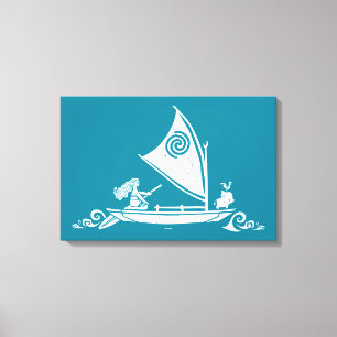 Toile Moana   Voilier Au-Delà De L'Horizon