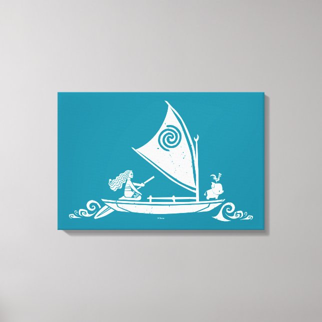 Toile Moana | Voilier Au-Delà De L'Horizon (Recto)