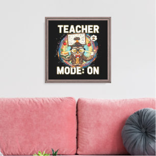 Toile Mode Enseignant : ACTIVÉ – Dessin de chouette prof