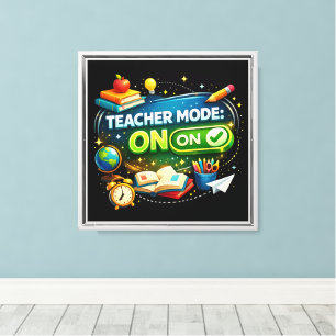 Toile Mode Enseignant : ACTIVÉ – Joli design de rentrée