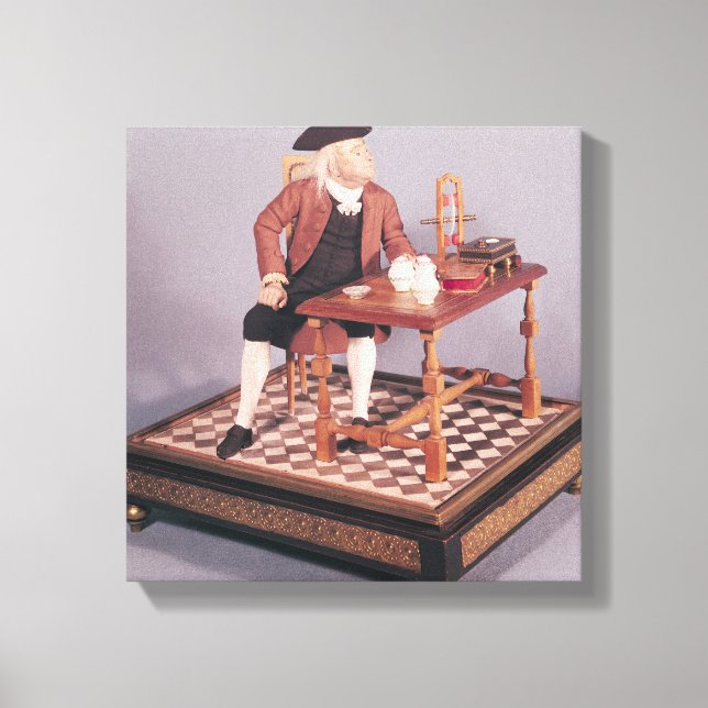 Toile Modèle de Benjamin Franklin à sa table (Recto)