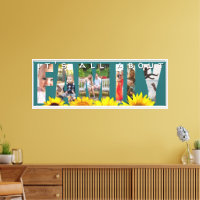 Modèle de photo de lettres de famille sur le mur