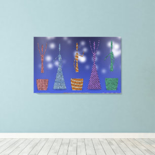 Toile Modèle de silhouette de femmes au crochet en train