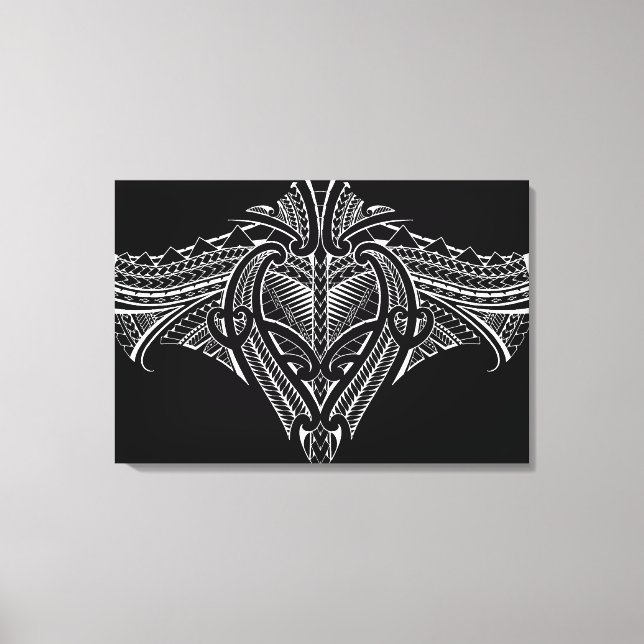 Toile Modèle de tatouage tribal samoan (Recto)