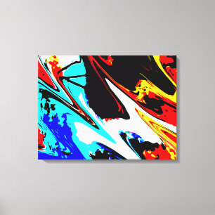 Toile Moderne abstrait coloré enveloppé de beaux-arts