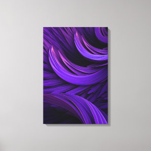 Toile Moderne Abstrait Violet Frottes Art Contemporain