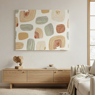 Toile Moderne décoration Boho tons terreux abstraits ID1