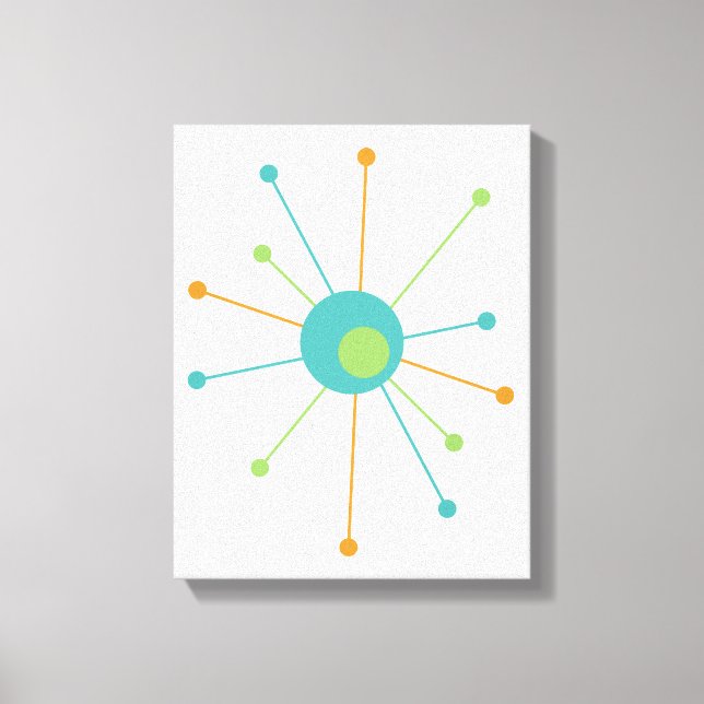 Toile moderne du milieu du siècle atomique 11" x 1 (Recto)