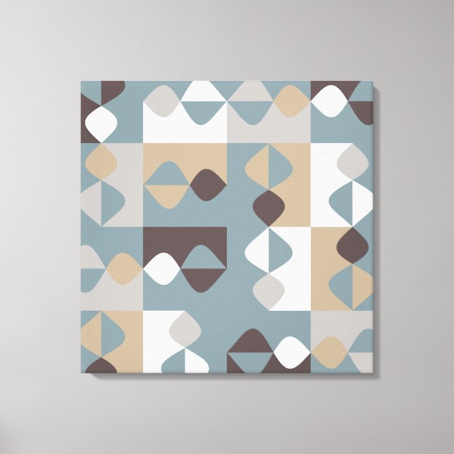 Toile Moderne du milieu du siècle - Caramel au chocolat  (Recto)