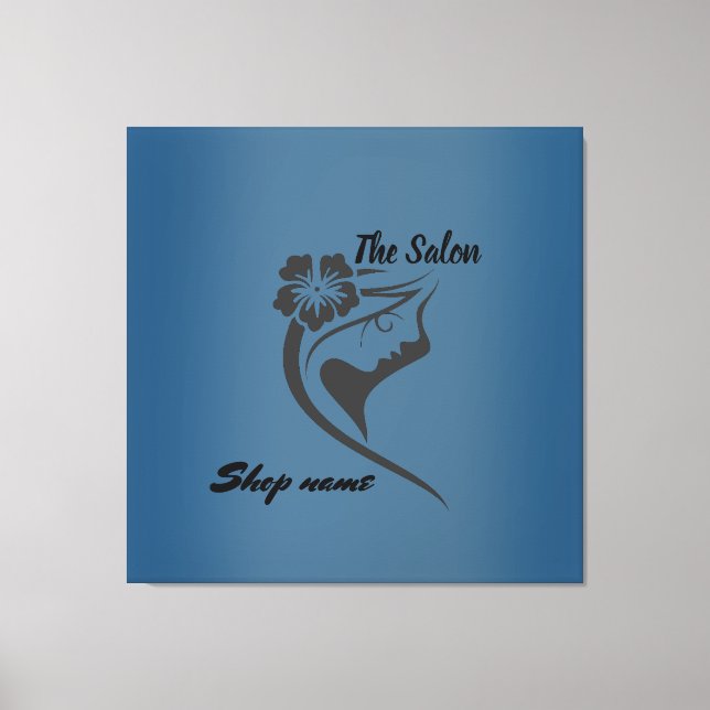 Toile Moderne Le Salon traitement cheveux sur mesure nom (Recto)