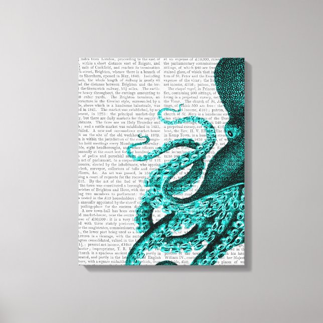 Toile Moitié verte pieuvre (Recto)