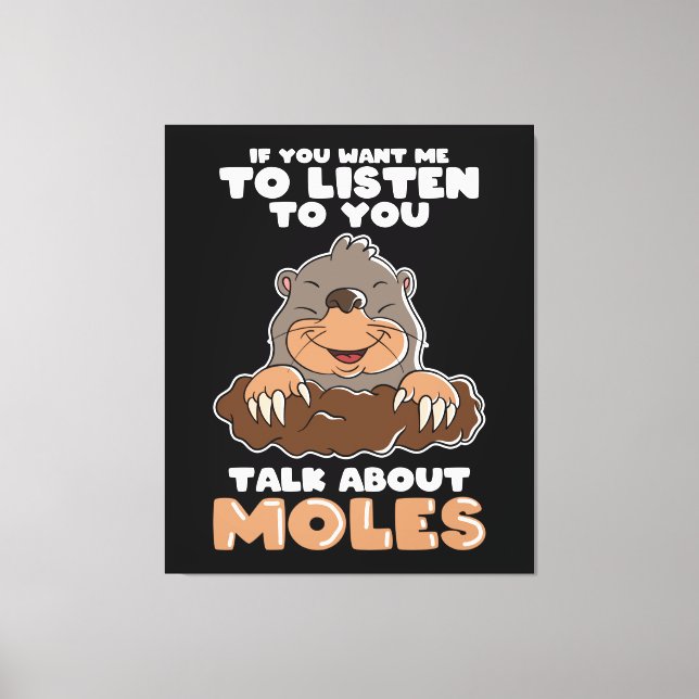 Toile Mole Day Funny Mole Parler de Mole (Recto)