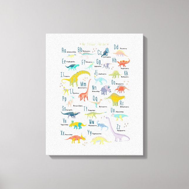 Toile Mon alphabet de dinosaure (Recto)