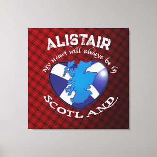 Toile Mon coeur sera toujours en ÉCOSSE!