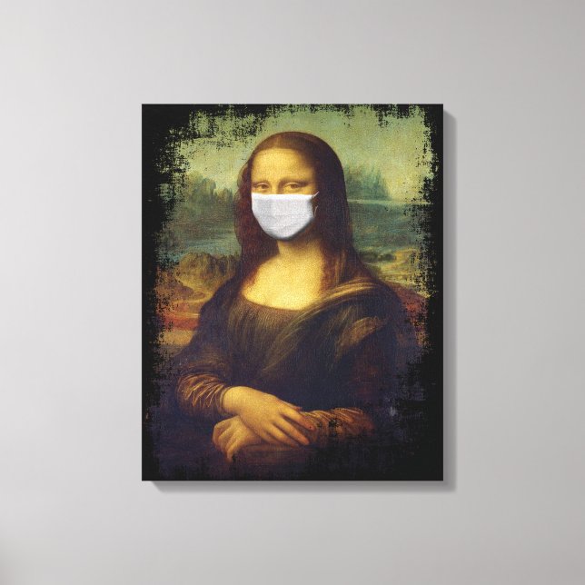 Toile Mona Lisa Avec Masque (Recto)