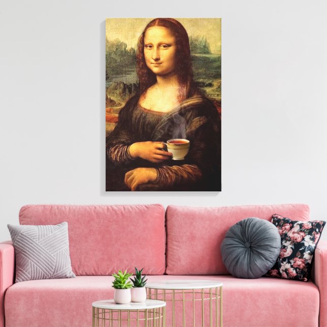 Toile Mona Lisa avec thé chaud Leonardo da Vinci (Insitu(Salon))