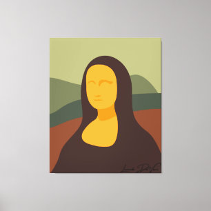 Toile Mona Lisa Peinture Visage de Vinci Canvas Art