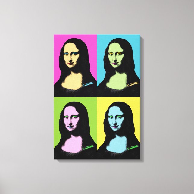 Toile Mona Lisa - Style Pop Art (Recto)