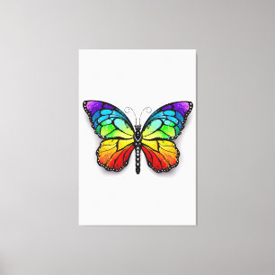 Toile Monarque papillon arc-en-ciel