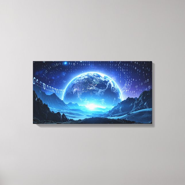 Toile Monde du code binaire (Recto)