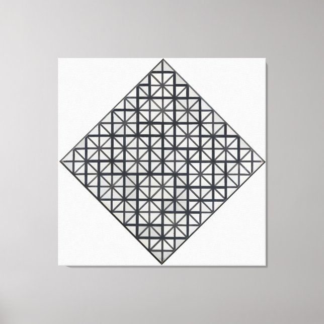 TOILE MONDRIAN - COMPOSITION AVEC LA GRILLE 3 : LOZENGE  (Recto)