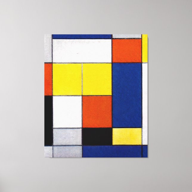 Toile MONDRIAN - Grande composition B - 1920 - (Recto)