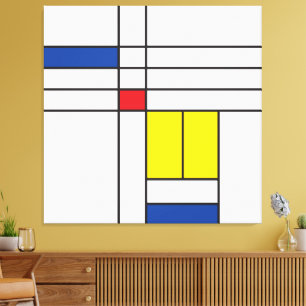 Toile Mondrian II Design d'Art Moderne Minimaliste De St