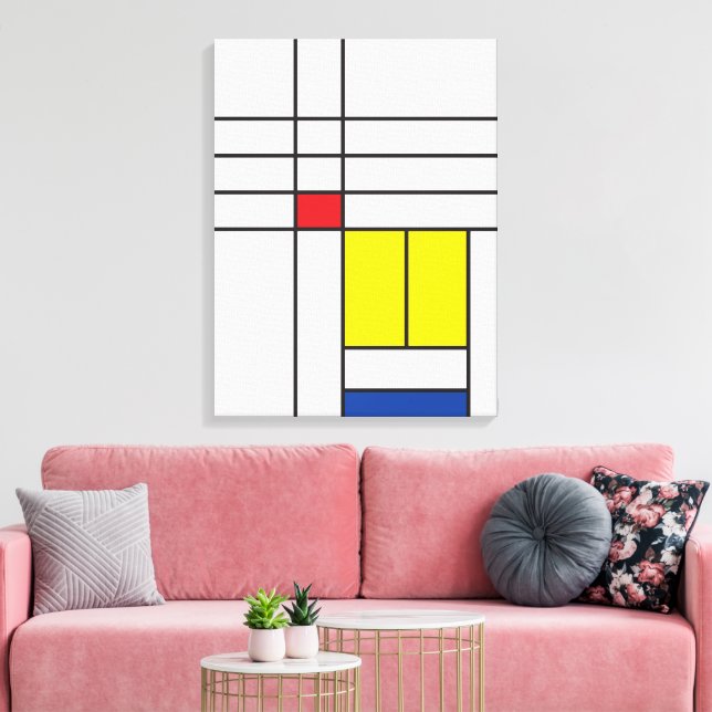 Toile Mondrian II Minimum De Stijl Modern Art Design (Insitu(Salon))
