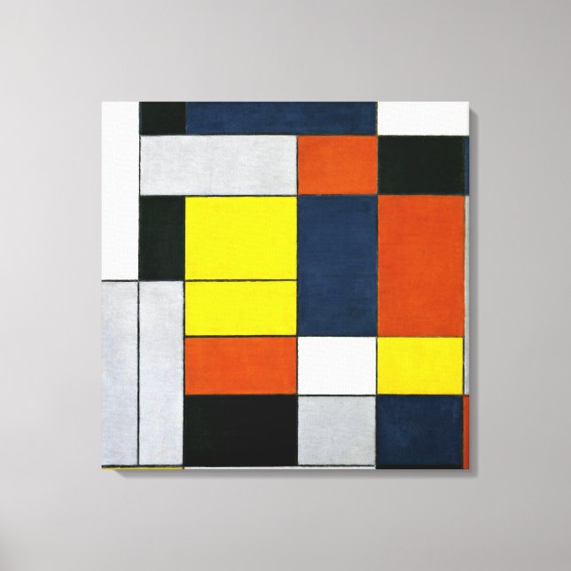Toile Mondrian - No VI, Composition No II (Recto)