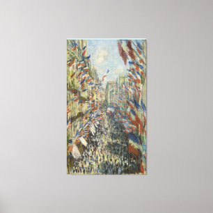 Toile Monet 1878 La rue Montorgueil à Paris
