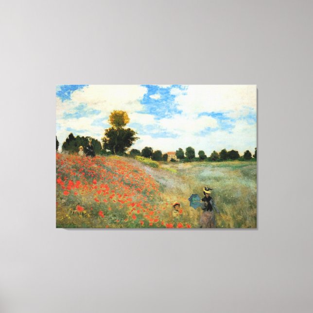 Toile Monet - Champ de pavot, Argenteuil (Recto)