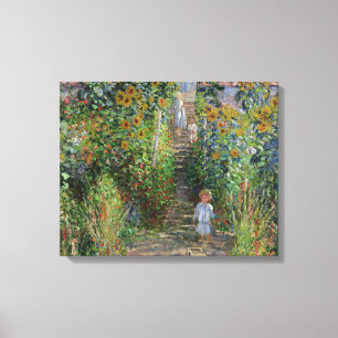 Toile Monet Garden Vetheuil Impressionim Peinture