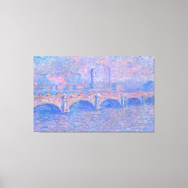 Toile Monet - pont Waterloo, effet de lumière du soleil (Recto)