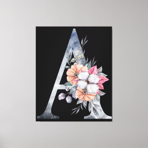 Toile Monogramme A Floral Blues