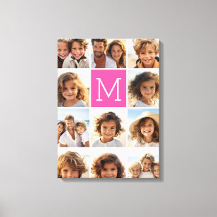 Toile Monogramme de coutume de collage de photo