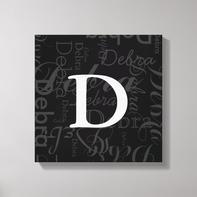 Toile monogramme de typographie (Recto)