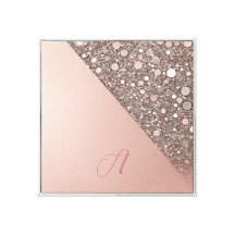 Monogramme élégant en or rose