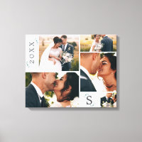 Monogramme Mariage Eucalyptus Collage d'images