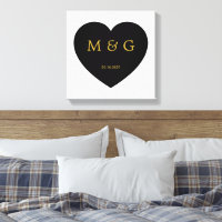 Monogramme personnalisé et symbole de date de l'am