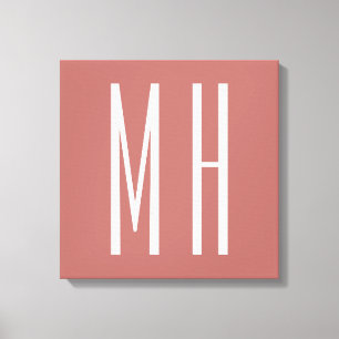Toile Monogramme professionnel moderne minimaliste simpl