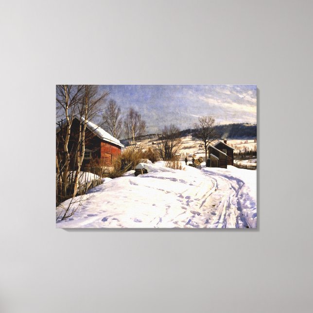 Toile Monsted - Paysage hivernal à Lillehammer (Recto)