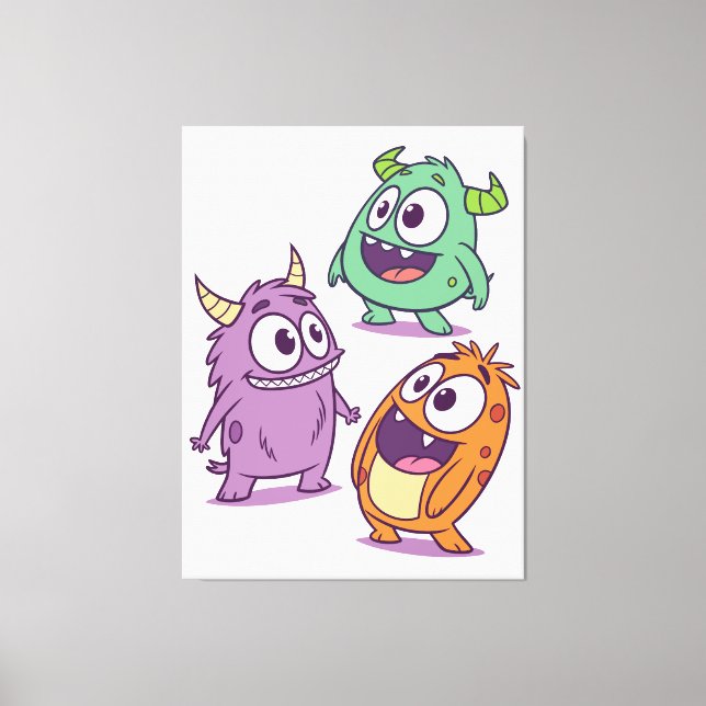 Toile Monstres de caricatures - Sympa personnage Big-Eye (Recto)