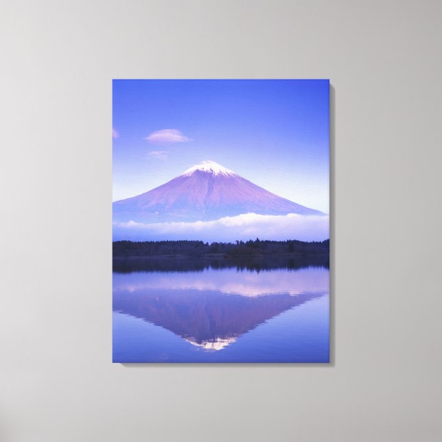 Toile Mont Fuji avec nuage lenticulaire, lac Motosu, (Recto)