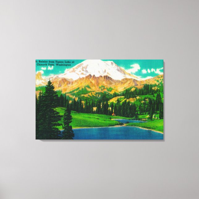 Toile Mont Rainier du lac Tipsoo au col Chinook (Recto)