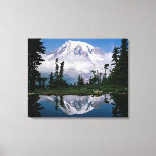 Toile Mont Rainier reflété dans un lac de montagne