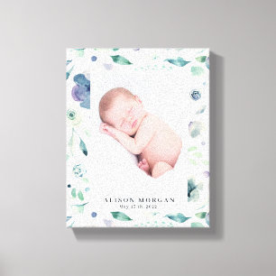Toile montagne été floral photo bébé