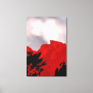 TOILE MONTAGNE ROUGE