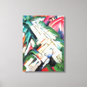 Toile Montagnes (Paysage) par Franz Marc, Art Vintage