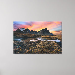 Toile Montagnes   Vesturhorn Mountain Islande